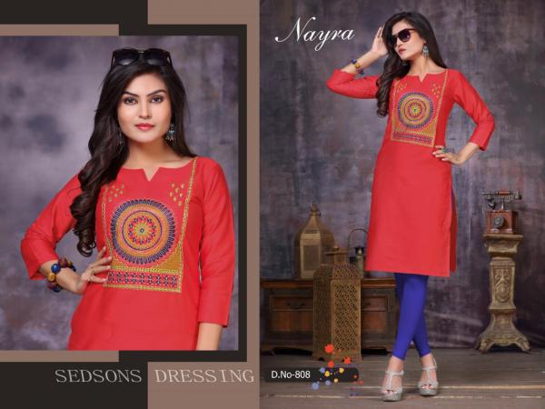 Nayra Daffodil-Cotton-Satin-With-Handwork-Kurti